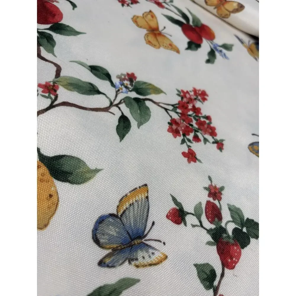 Fabric Polyester Tablecloth 60X100” Floral Garden Fruit